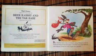 Walt Disney Presents BRER RABBIT AND THE TAR BABY Book,  Record 2