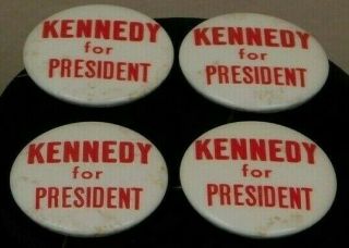 Four 1968 Robert Kennedy For President Small Buttons