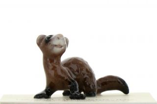 Hagen Renaker Miniature Ferret Crouching Ceramic Figurine