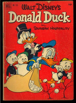 Donald Duck Four Color 379 Uncle Scrooge Walt Disney Dell Comic 1952 Vg -