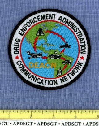 Dea Communications Network Washington Dc Federal Police Patch Drug Enforcement