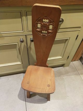 Solid Wood Vintage Carved Spinning Chair