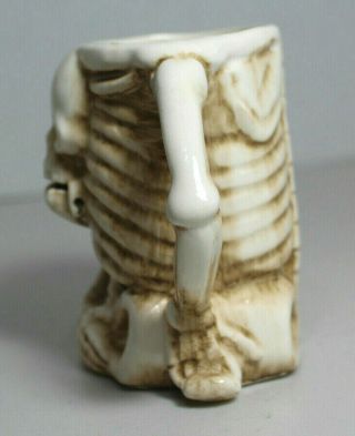 Vintage Patent TT Japan Skull Skeleton Nodder Ceramic Mug K3 3