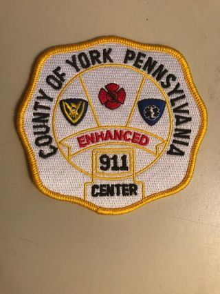 York County Pennsylvania Pa Enhanced 911 Center Commemorative Fire Patch