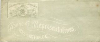 1800s U.  S.  House Of Representatives Mailing Envelope - Very Fancy