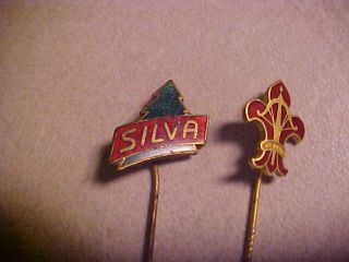 Silva Compass & Sweden Boy Scout Stick Pins From 1952