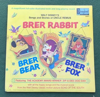 Walt Disney Uncle Remus Song Of The South Brer Rabbit 1970 Vinyl Record Lp Vf