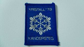 1979 Wj World Jamboree Kristall Participant Patch Boy Scout Wj79 Kandersteg
