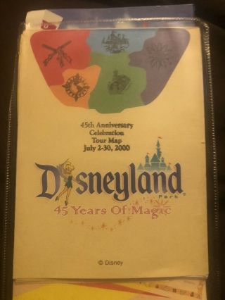 Disneyland 45th Anniversary Celebration Tour Map July 2 - 30,  2000