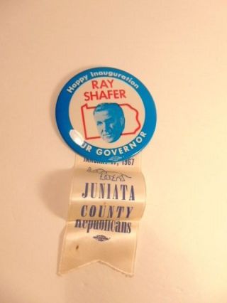 1967 Penna.  Gov.  Ray Shafer Inauguration Day Badge & Ribbon