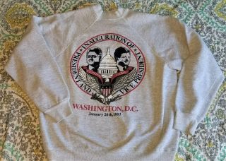 Vtg 1993 Clinton Gore Presidential Inauguration Sweatshirt Sz Large Souvenir