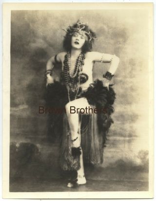 Vintage 1920s Gilda Gray Dancing Ziegfeld Follies Photo - Brown Bros