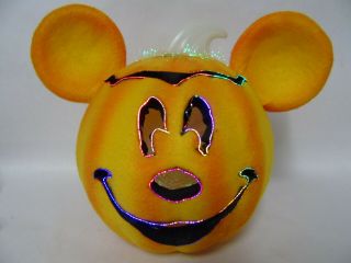 Disney Mickey Mouse Changing Colors Fiber Optic Pumpkin U468