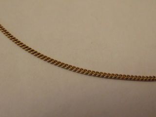 Vintage Solid 9ct Gold Curb Chain Necklace Hallmarked 2.  4g 20 " Gift Pouch
