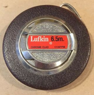 Vintage Lufkin 6.  5 M C106tpm Chrome Clad Tree Diameter Tape