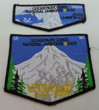 Cascade Pacific Council 2005 Bsa National Jamboree Patch 442 Oa Lodge Flap Set