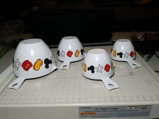 Retired Disney Mickey Mouse Parts Measuring Cups Set Of 4