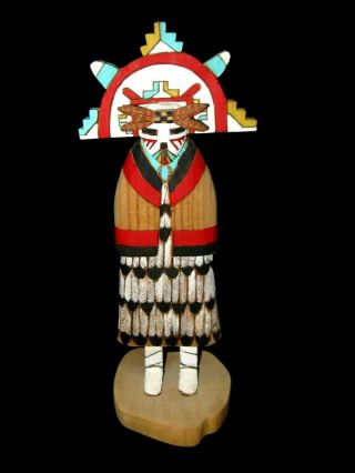 Vintage Kachina Doll Carved Wood Sculpture - Signed By Hopi Artist B.  Smith