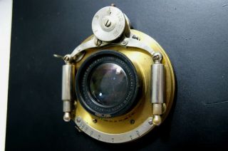 C P Goerz Dagor Series Iii 180mm 1:6,  8 Camera Lens 7 " In Vintage Brass Shutter