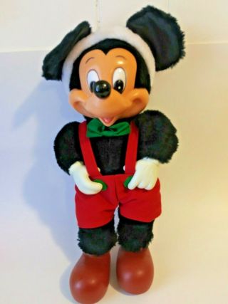 Vintage Walt Disney Christmas Mickey Mouse Plush By Applause