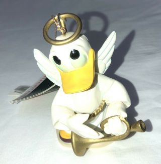 Disney Donald Duck Angel Christmas Ornament Signed By Brian Blackmore 1999