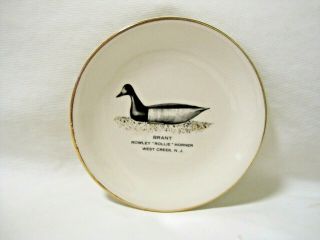 Jersey Ducks Unlimited Decoy Collector Dish Plate - Brant 1970 - 4 1/2 " D