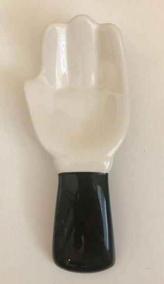 Disney Mickey Mouse Hand Ceramic Spoon Rest Euc