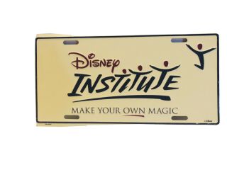 Vtg Disney Institute Make Your Own Magic Raised Metal License Plate Htf