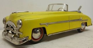 VINTAGE US - ZONE GERMANY DISTLER TIN WIND - UP CONVERTIBLE CAR W/KEY 2
