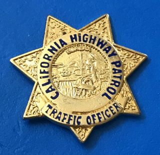 California Highway Patrol Traffic Officer Mini Badge Pin Back