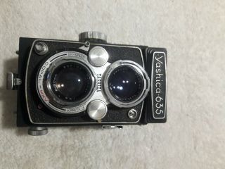 Vintage Yashica 635 Twin Lens 120mm Tlr Camera 80mm With Leather Case -