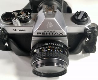 Vintage Pentax Asahi K1000 Camera With Lens