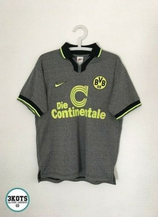 Borussia Dortmund 1997/98 Nike Away Football Shirt S Vintage Soccer Jersey Bvb