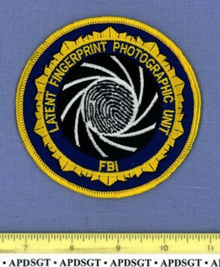 Fbi Latent Fingerprint Washington Dc Federal Police Patch Forensics Homicide Csi