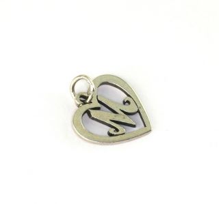Vintage Retired James Avery Sterling Silver Heart Initial 