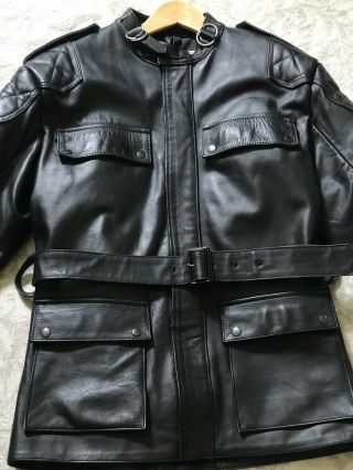 Vintage Men’s Crusader Ex Police Leather Motorcycle Jacket 40 - 42 Inch Chest