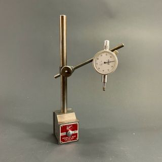 Vintage Eclipse No.  903 Magnetic Base Stand,  Mitutoyo 0.  001 -.  250 " Dial Indicator