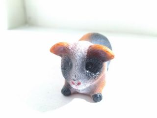 Resin Hamster Guinea Pig Figurine 1 - 3/4 " Long Miniature