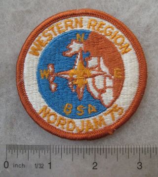 Boy Scout 1975 World Jamboree Nordjam Norway Western Region Brown Border Pp