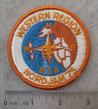 Boy Scout 1975 World Jamboree Nordjam Norway Western Region Orange Border Pp