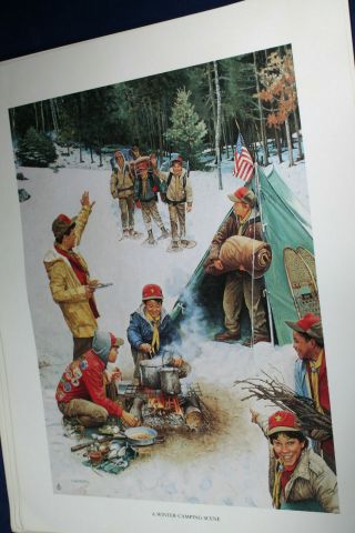 Scouting Through The Eyes Of Norman Rockwell Vintage Print