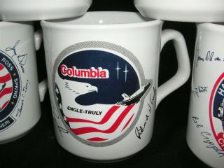 Vtg Nasa 1981 Sts 2 Columbia Mission Cup Mug Signed