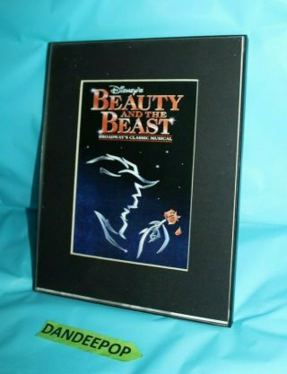 Disney Beauty And The Beast Broadway Classic Musical Art Framed Wall Hanging