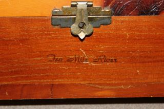 Vintage Ten Mile River Boy Scout Camp Souvenir Cedar Trinket Box 