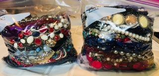 Mixed Box Of Good Wearable Jewelry,  Vintage To Modern,  No Junk,  16 Lbs.
