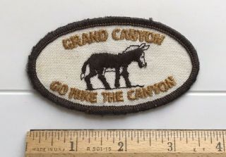 Go Hike The Grand Canyon National Park Arizona Az Donkey Embroidered Patch Badge
