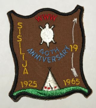 Oa Lodge 19 Sisilija 40th Anniversary Patch Tk1