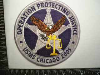 Vintage Federal Usms Ndil Chicago,  Il Patch 2005 Judicial Security Detail Team