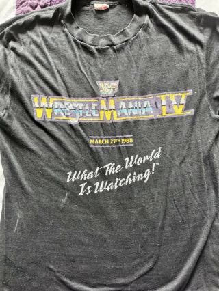 Wwf Wwe Wrestlemania Iv 4 Vintage T Shirt 1988 Trump Plaza