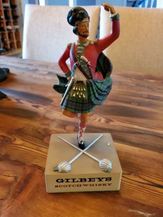 Vintage Gilbeys Scotch Whiskey Advertising Plastic Figure Made In England